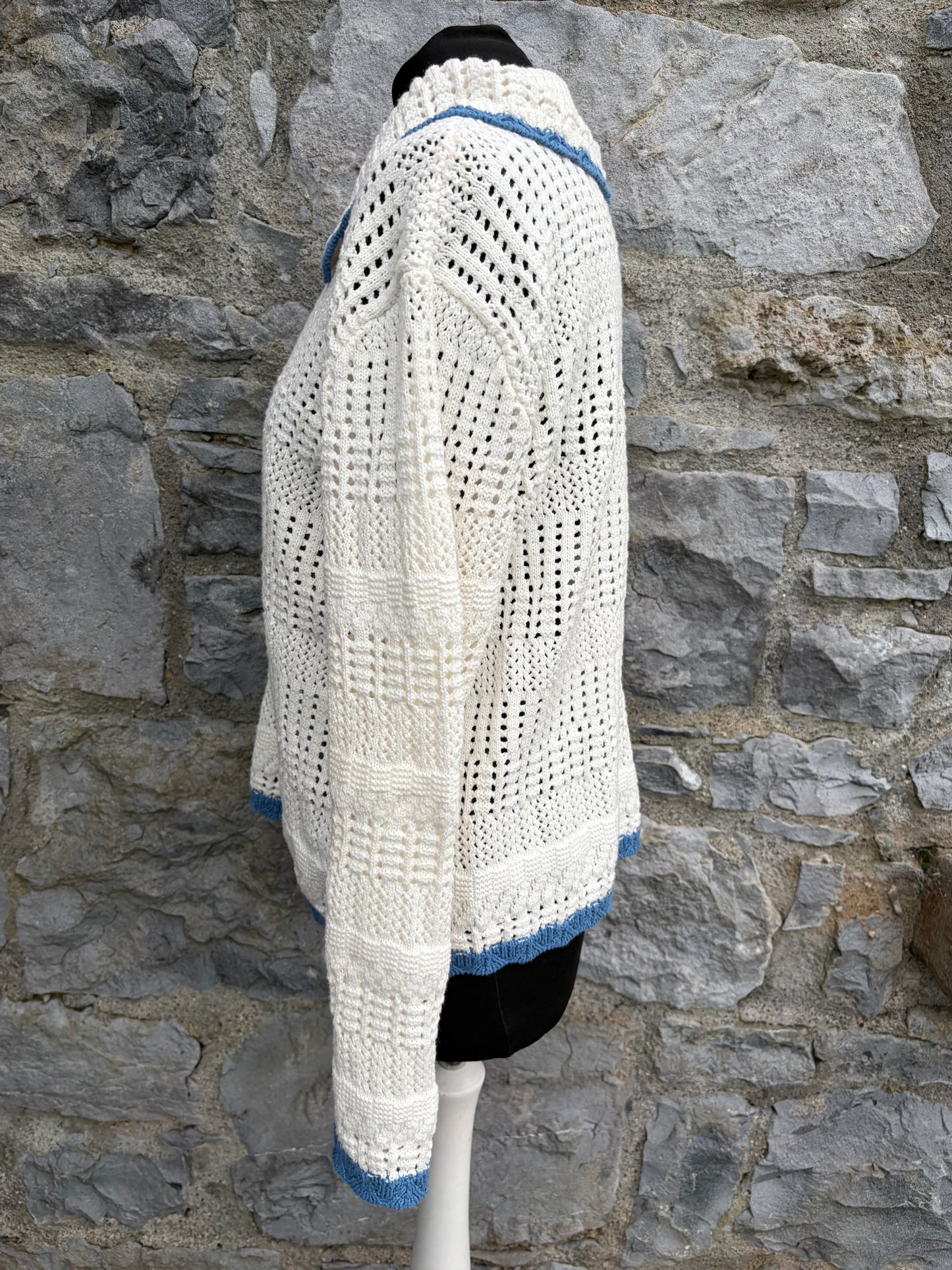 White pointelle jumper uk 10-12