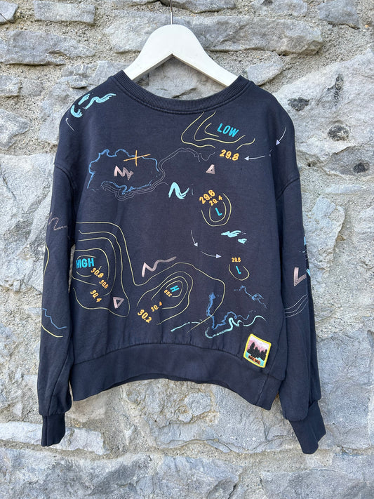 Map charcoal sweatshirt 7y (122cm)