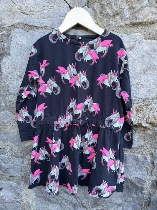 Unicorn navy dress  18-24m (86-92cm)