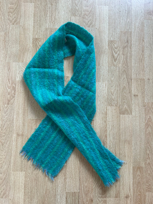 Green woolly scarf