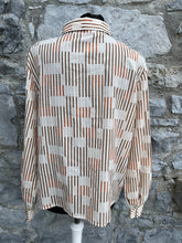 Load image into Gallery viewer, 70s brown stripy shirt uk 12-14
