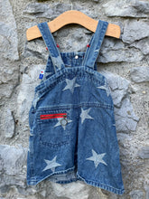 Load image into Gallery viewer, Star denim pinafore  12m (80cm)
