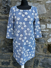 Load image into Gallery viewer, Blue leaves dress uk 12
