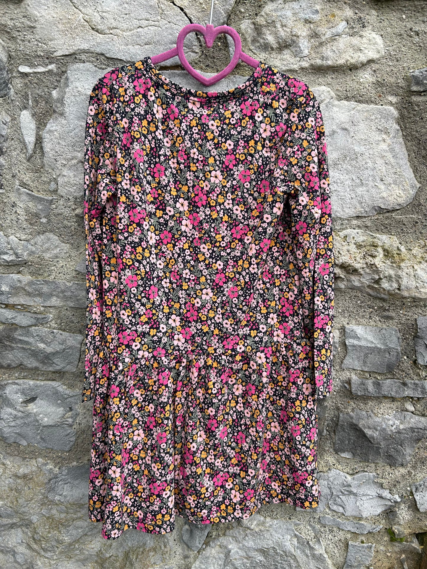 Pink meadow flowers dress  8y (128cm)