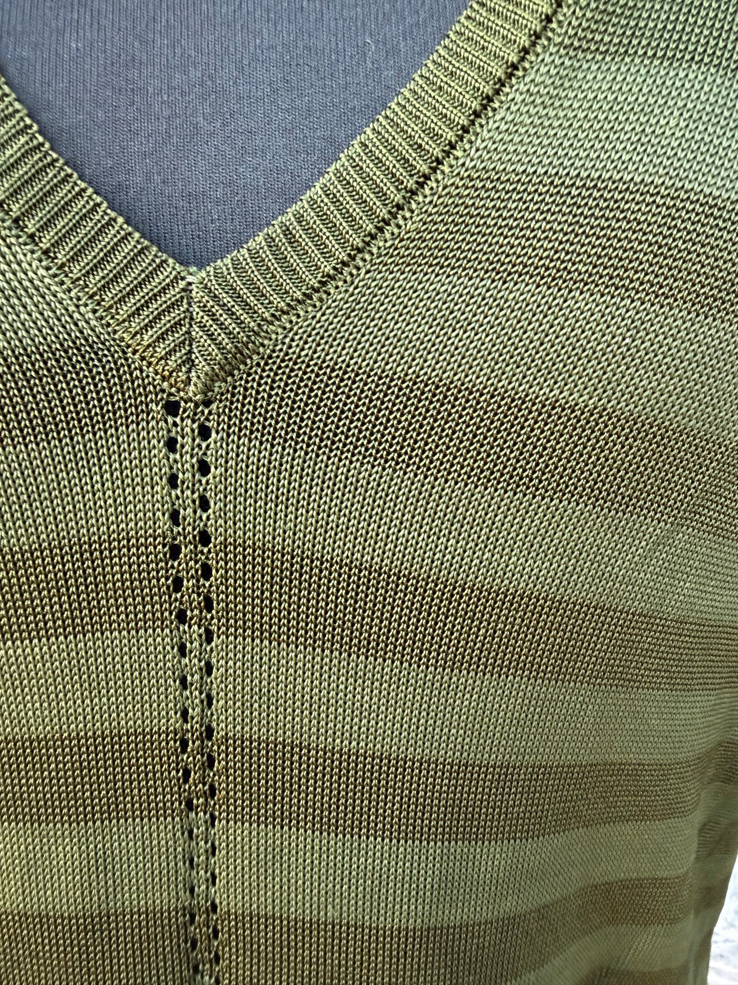 Khaki stripy top uk 10