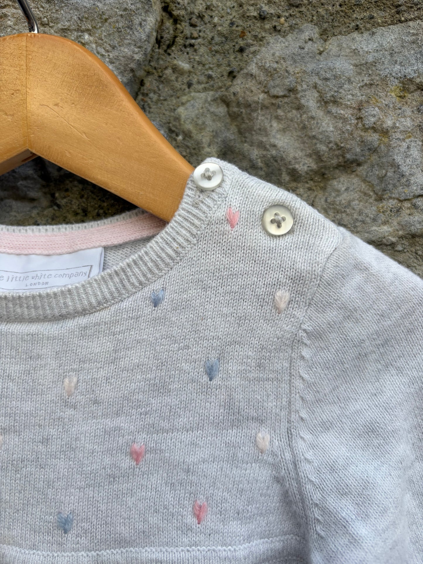 Grey dotty knitted dress  6-9m (68-74cm)