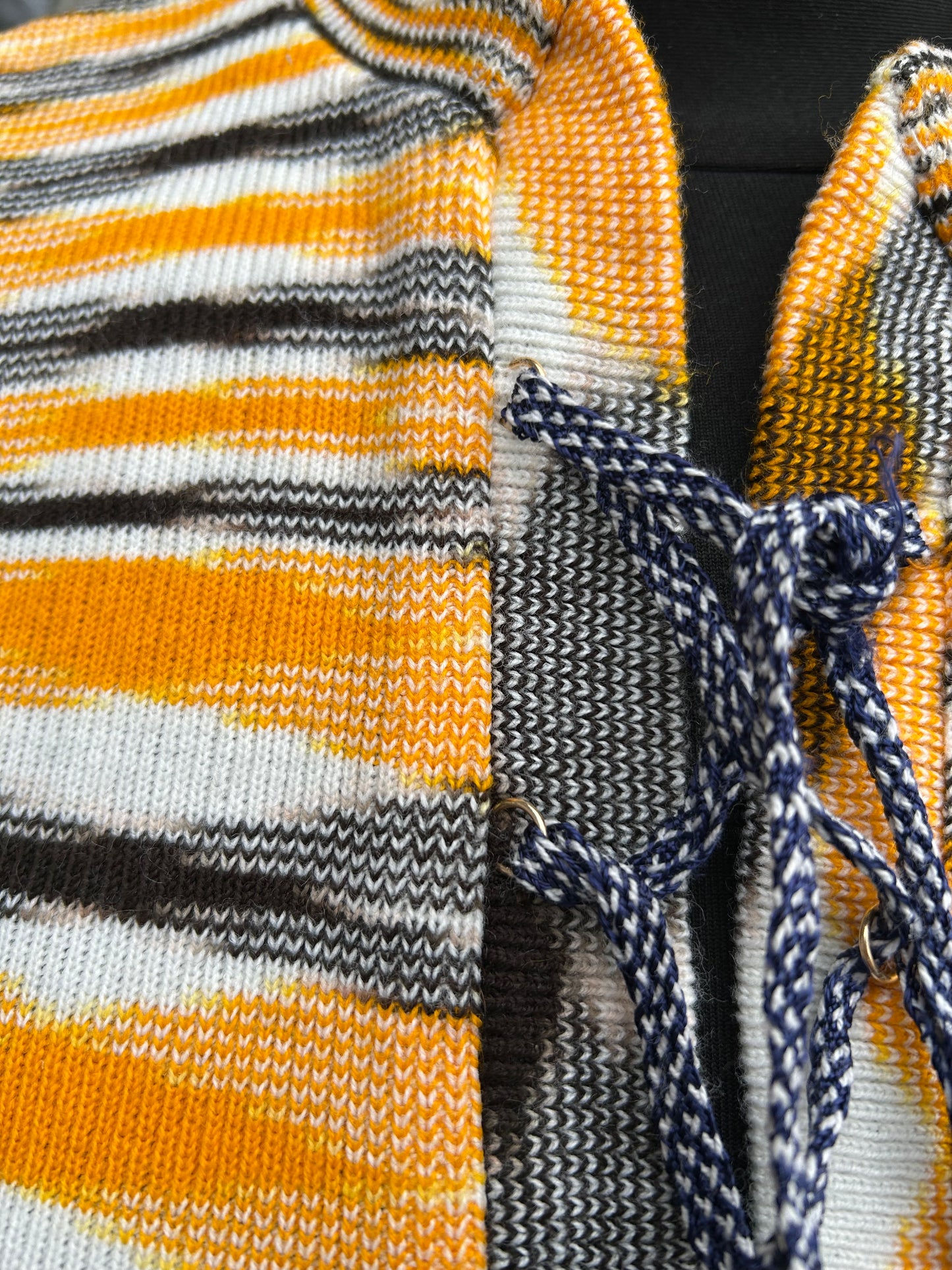 80s yellow stripy top uk 14