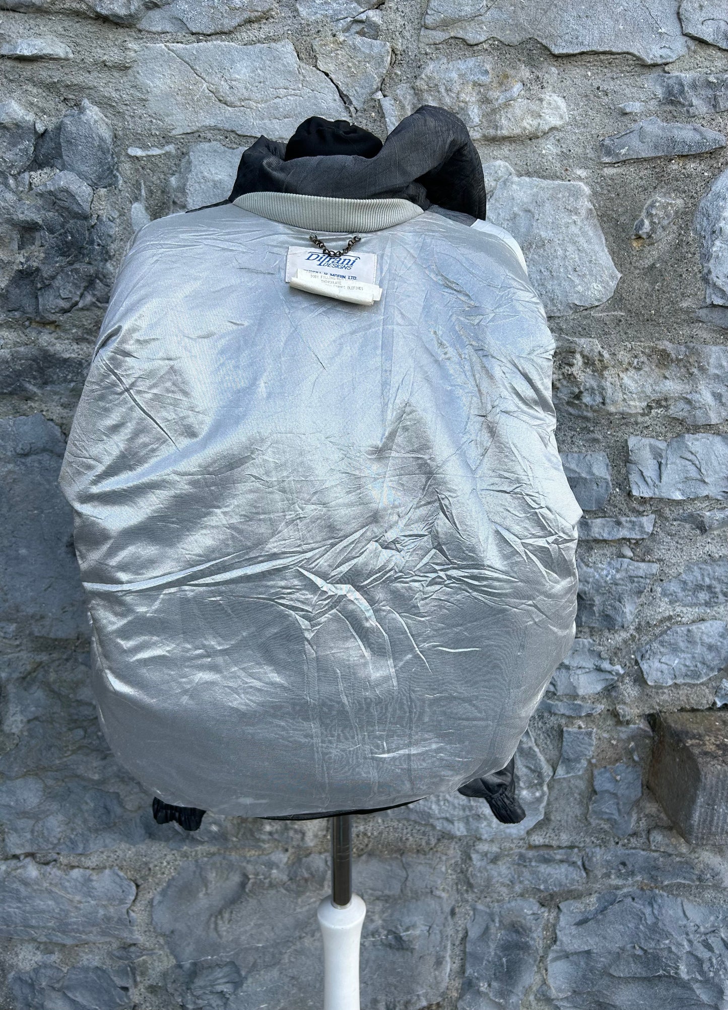 90s silver winter jacket uk 12-14