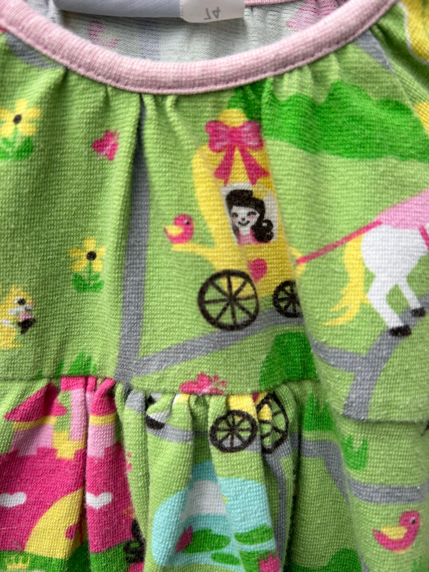 Princess&Unicorn Green dress with a vest  6-9m (68-74cm)