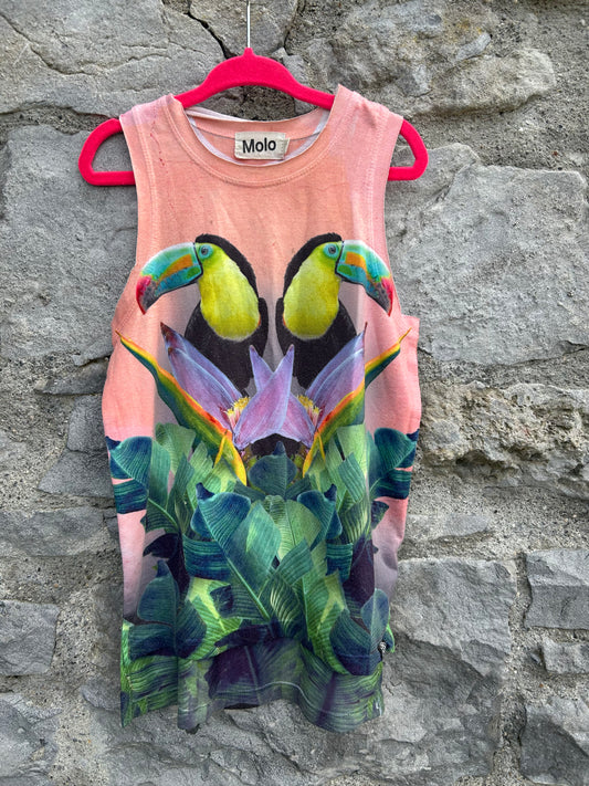 Summer Toucans dress  4y (104cm)
