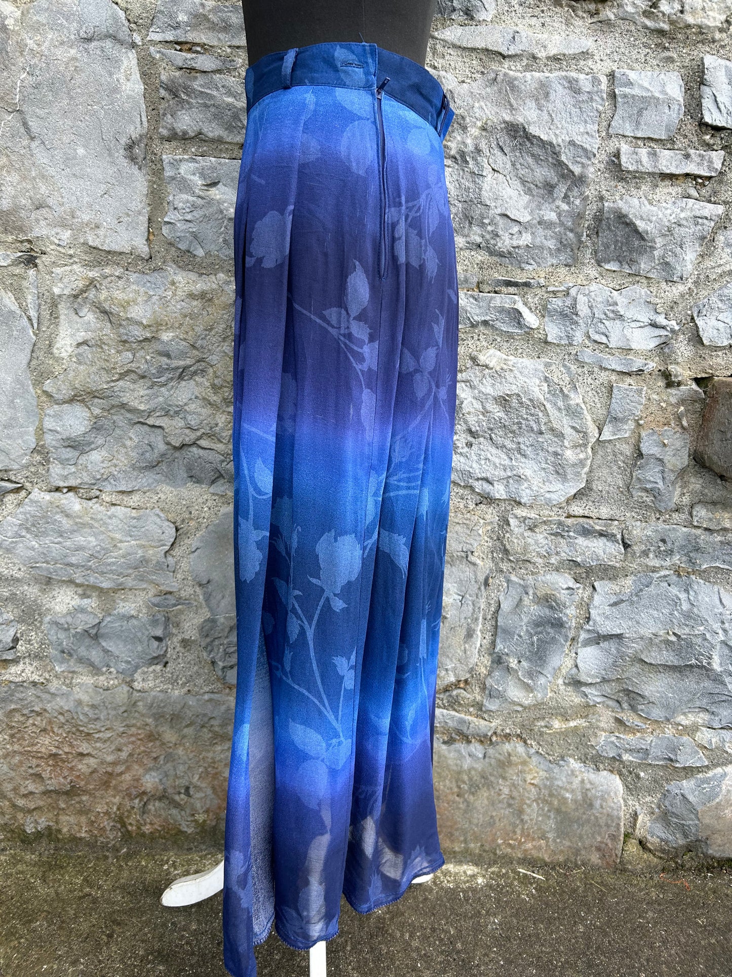 90s blue ombré skirt uk 8-10