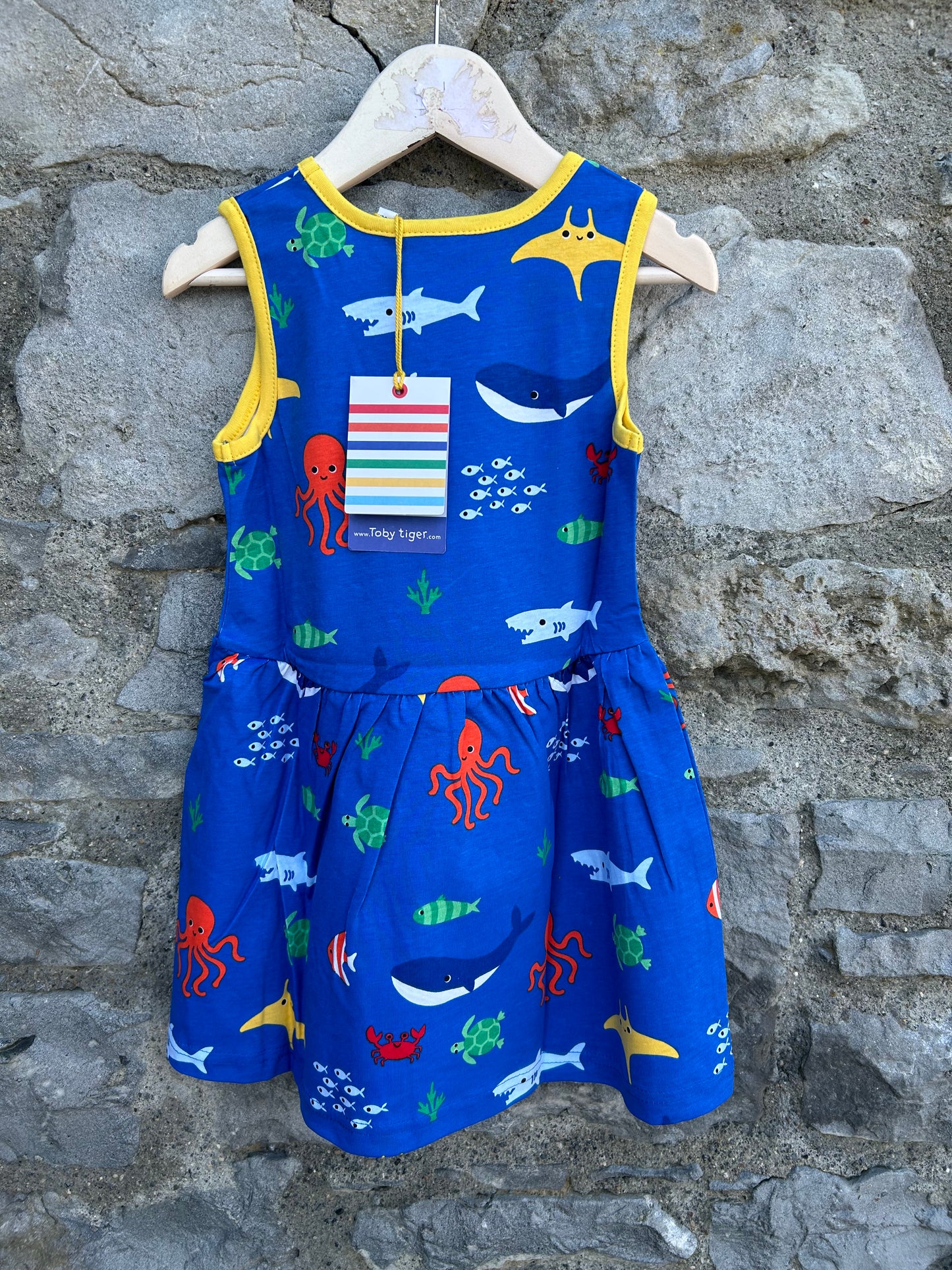 Sea life blue dress  2-3y (92-98cm)