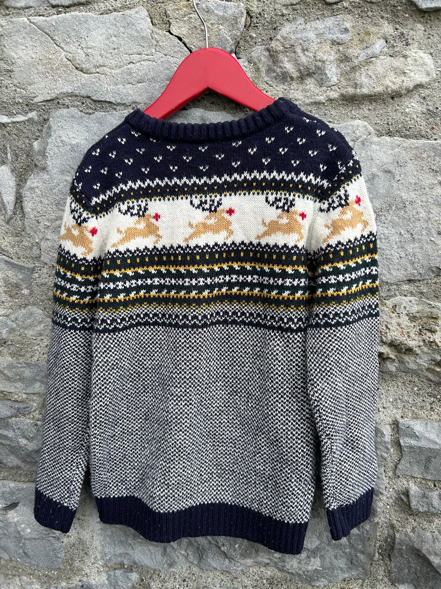 Norwegian style reindeer jumper  9-10y (134-140cm)