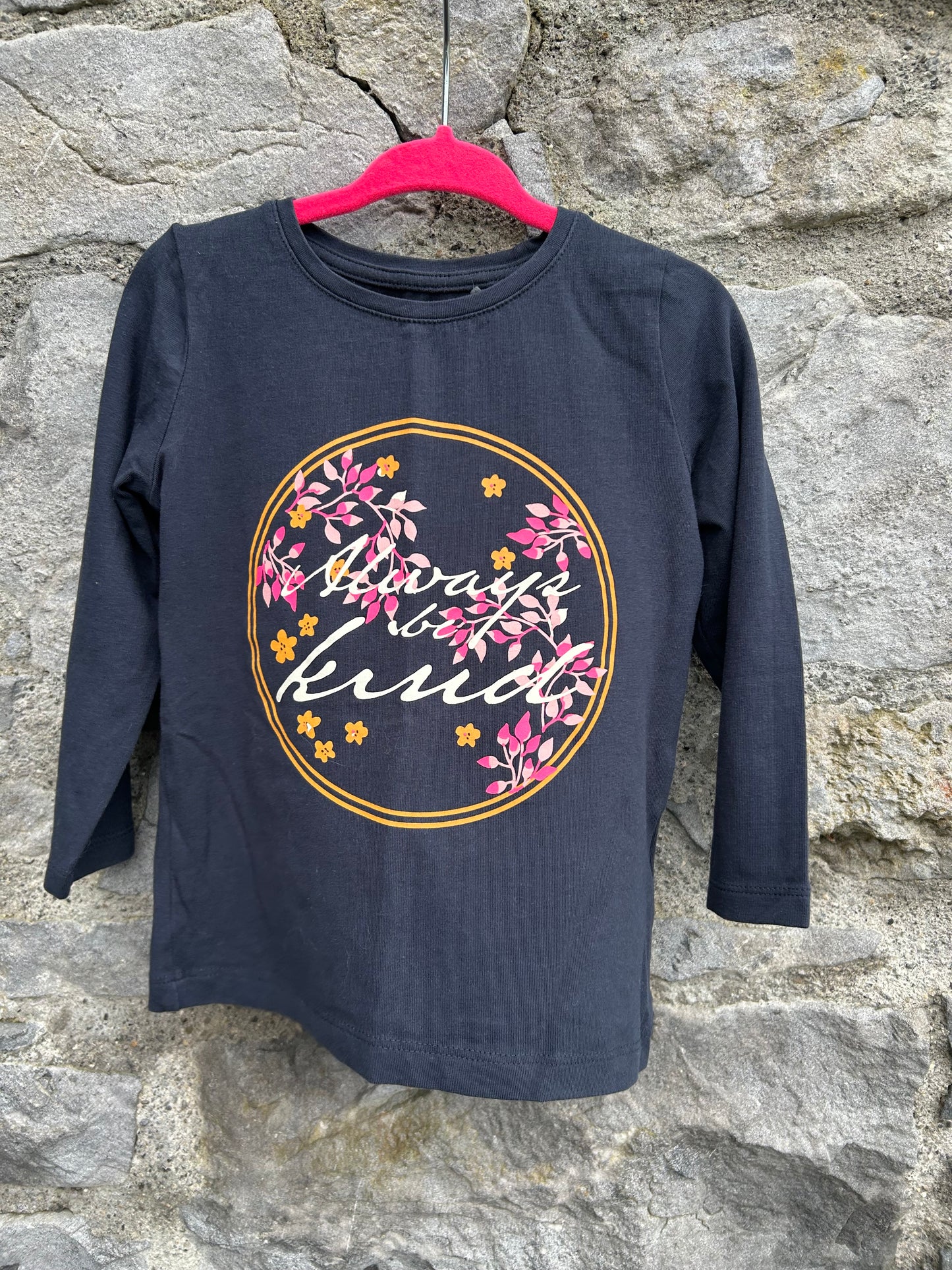 Always be kind navy top  18-24m (86-92cm)