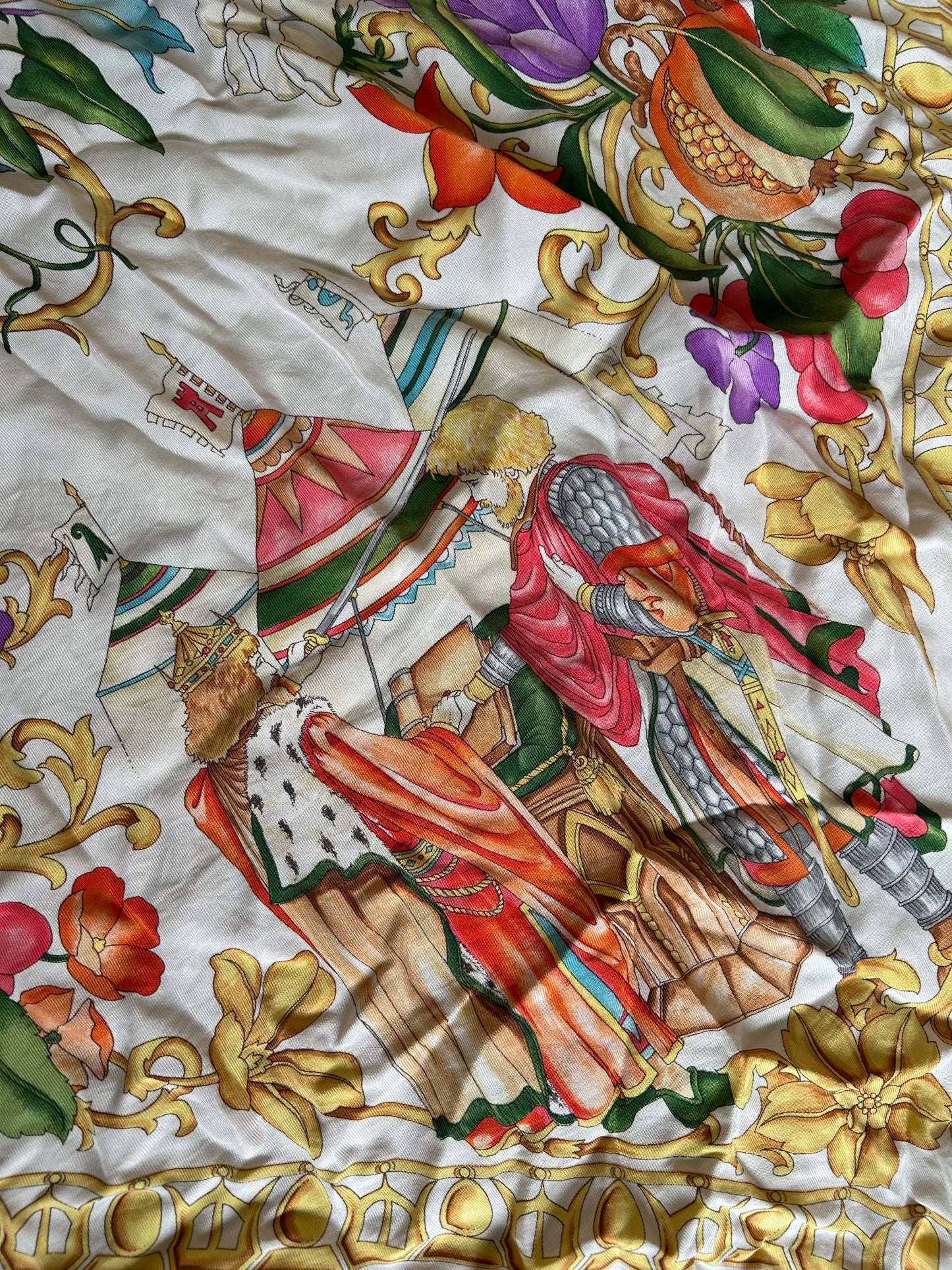 White floral scarf