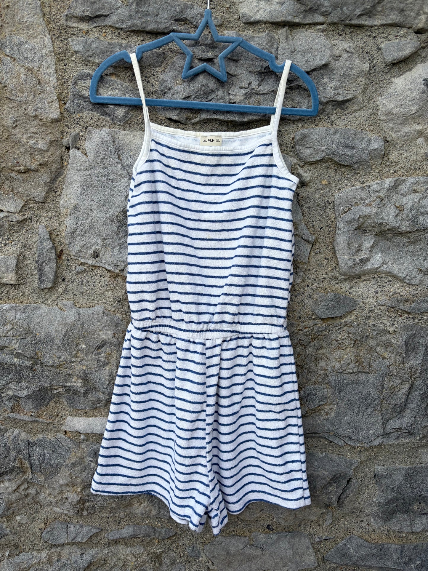 Stripy terry jumpsuit  9-10y (134-140cm)