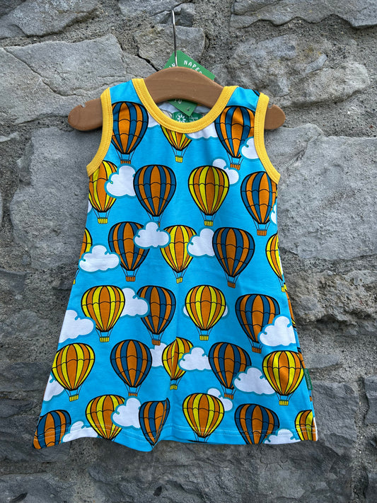 Hot Air balloons blue pinafore  18-24m (86-92cm)