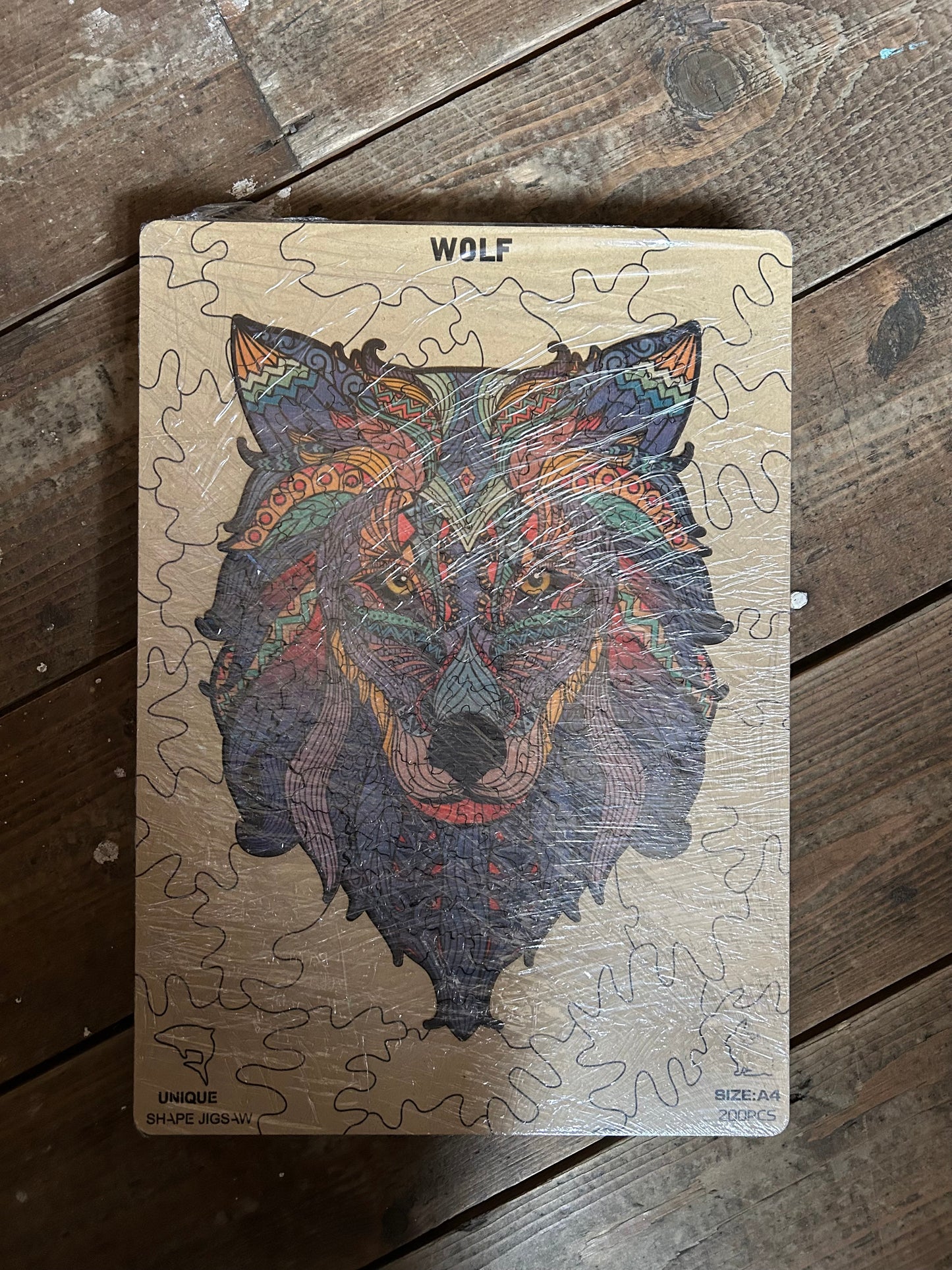 Wolf wooden puzzle