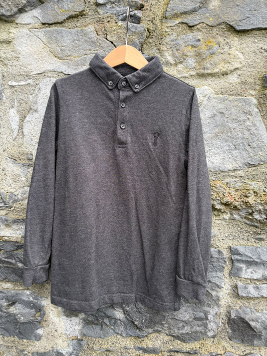 Grey polo shirt  7y (122cm)