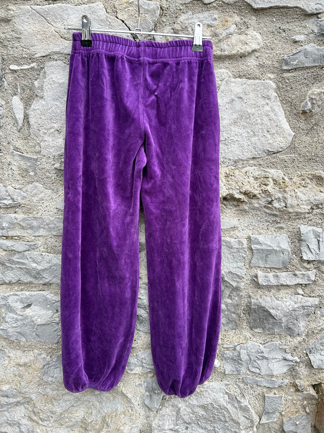 Purple velour pants 7-8y (122-128cm)