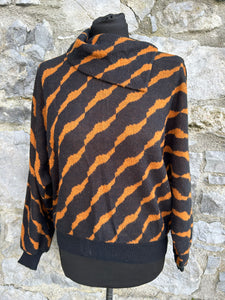 80s Brown stripy jumper uk 14-16