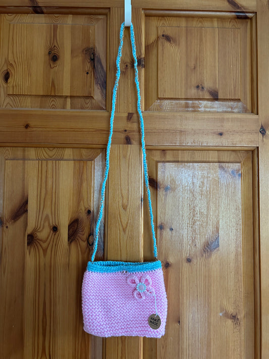 Handmade Pink flower bag