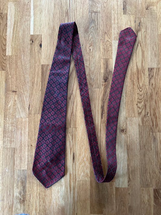 Brown&maroon tie