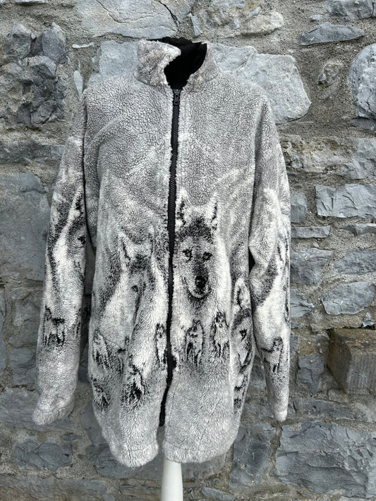 90s wolves grey fleece XL