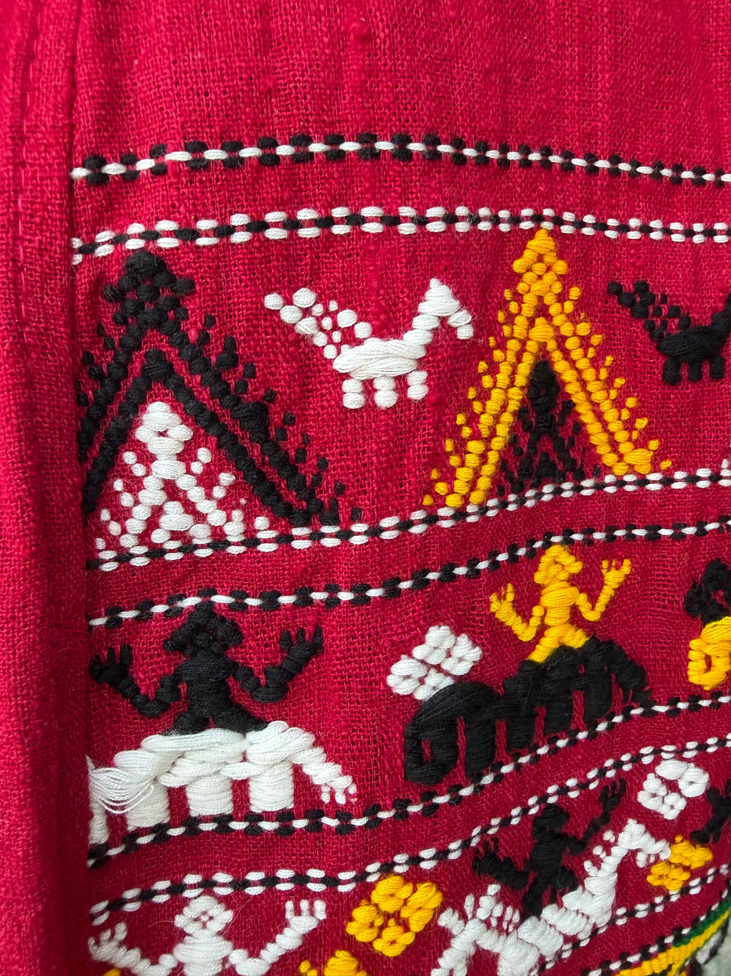 90s Peruvian embroidered open cardigan uk 8-10