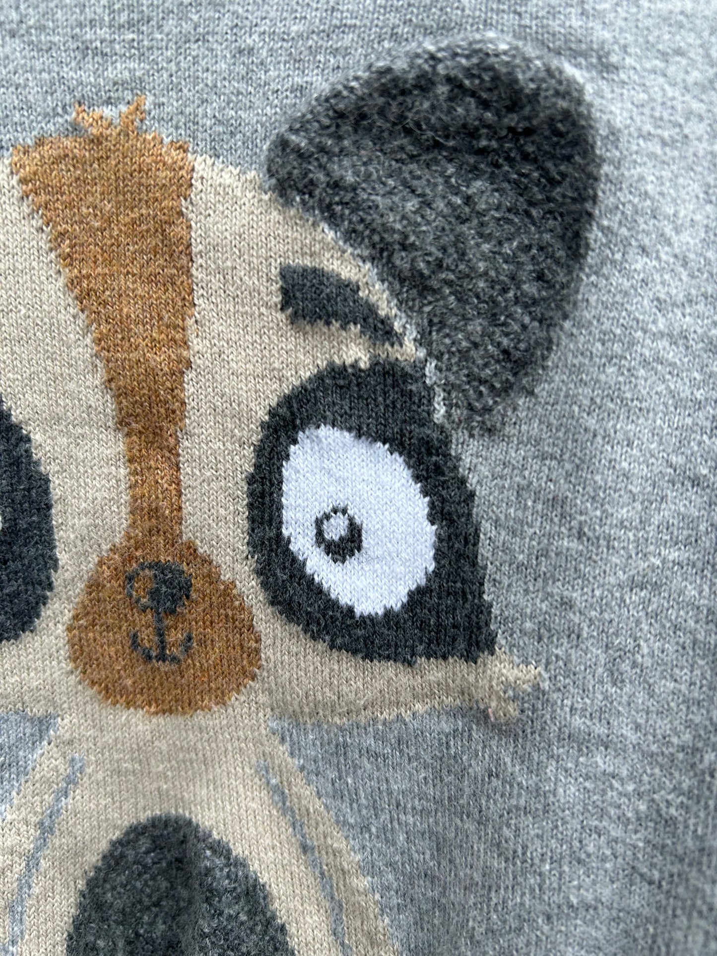 Raccoon grey jumper  12m (80cm)