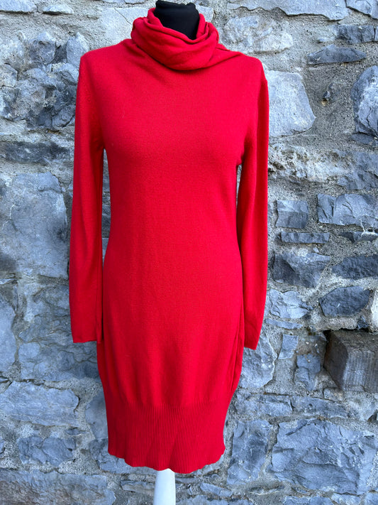 Red turtle neck dress uk 8-10