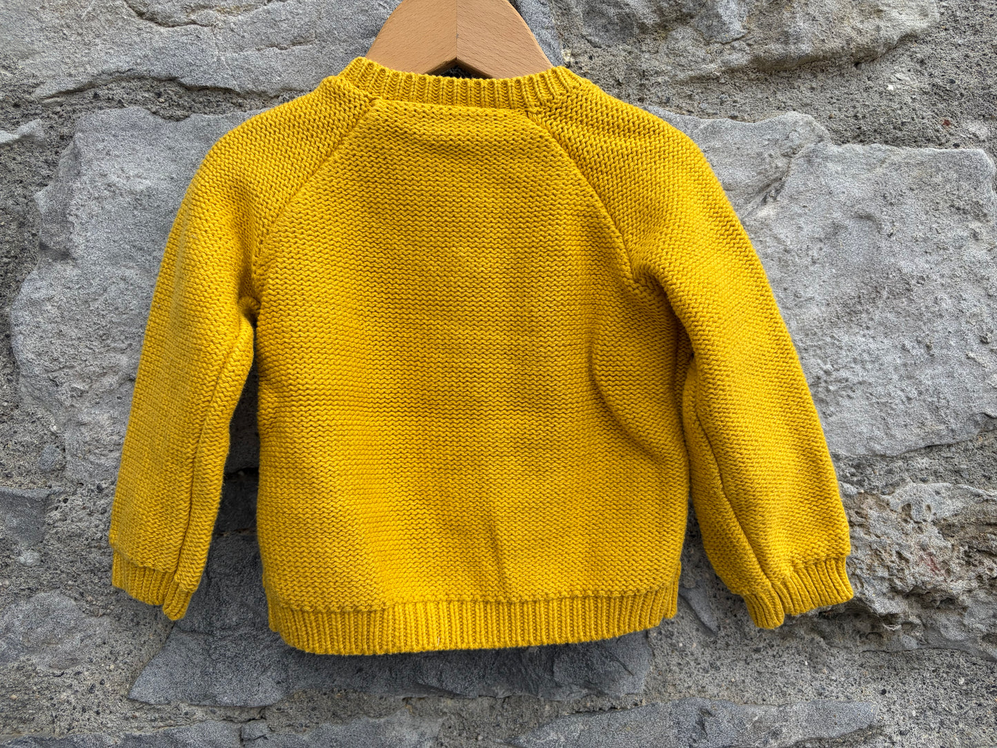 Mustard cable-knit cardigan 3-6m (62-68cm)