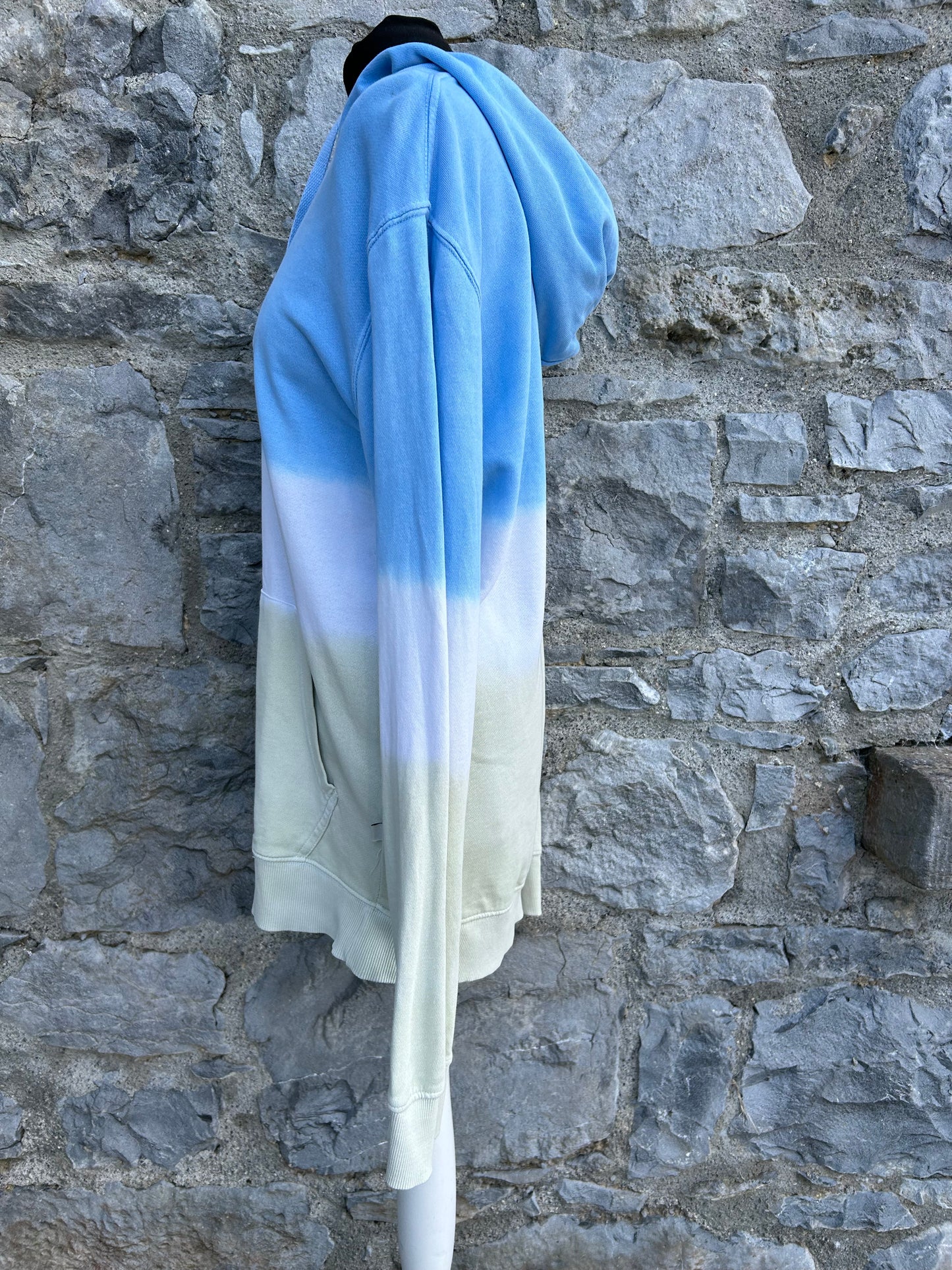 Blue&beige ombré hoodie Small