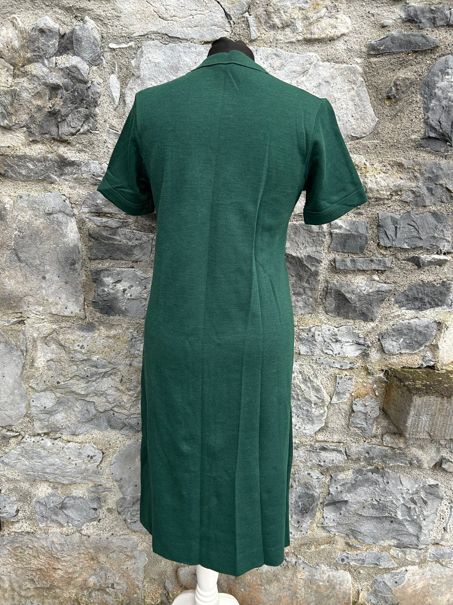90s green button up knitted dress uk 8