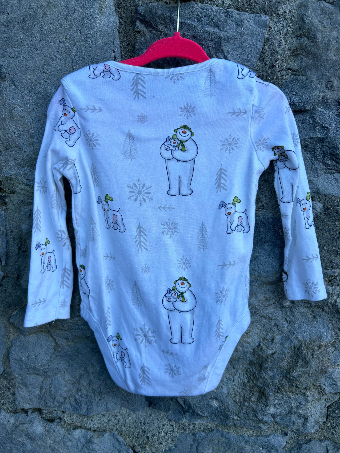 Snowman white vest  12-18m (80-86cm)