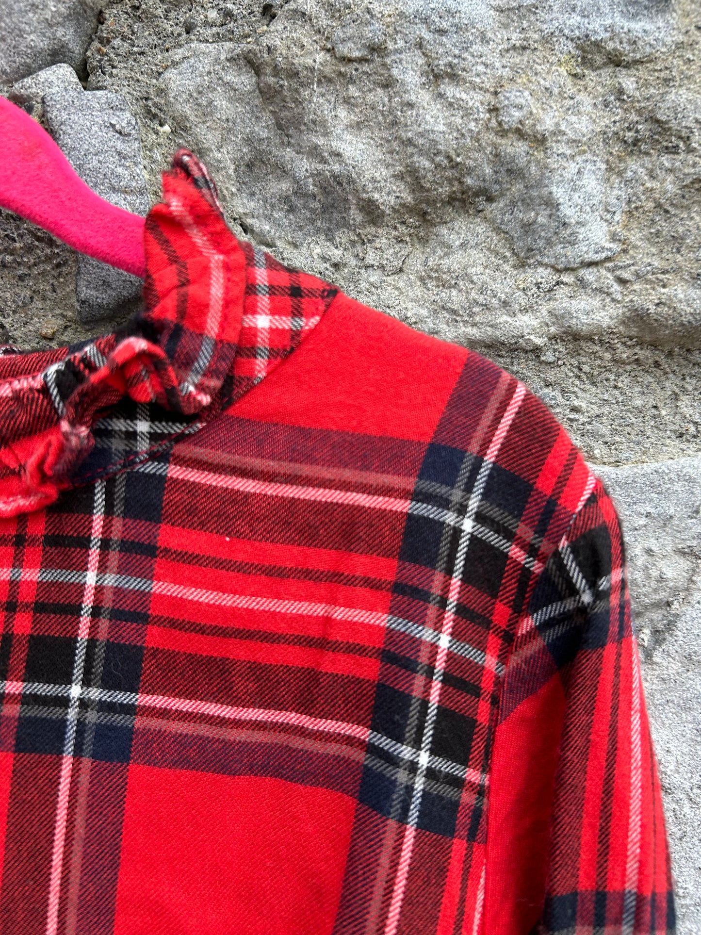 Red check dress 5y (110cm)