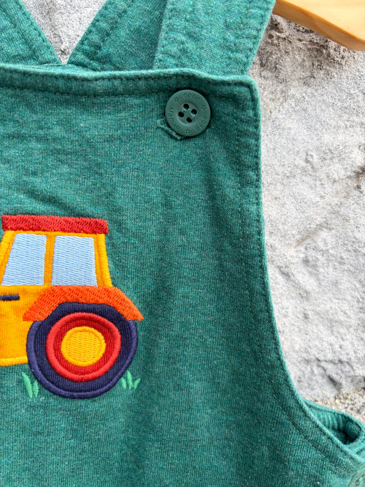 Tractor green dungarees  12-18m (80-86cm)