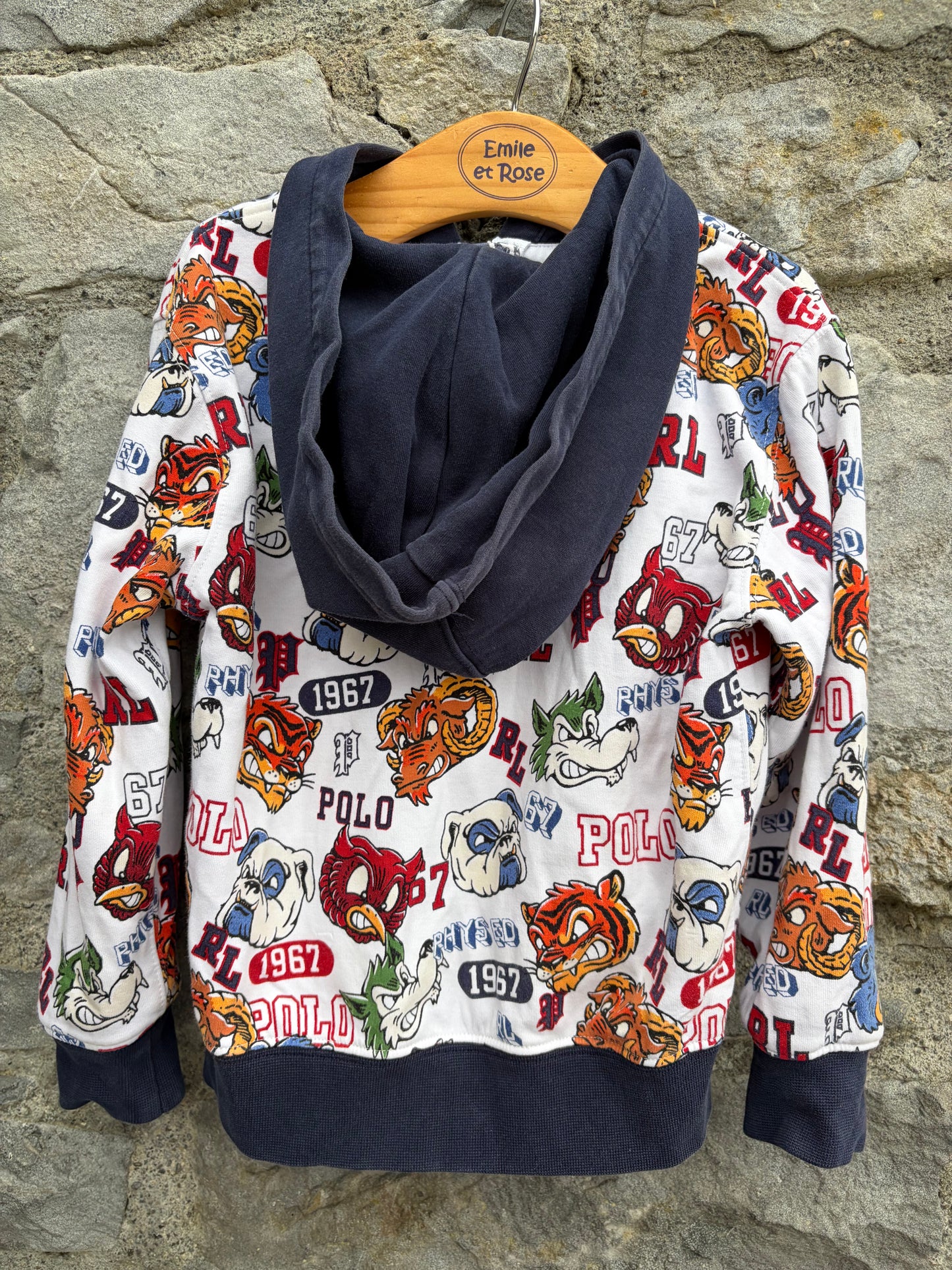 RL collegiate mascot full zip hoodie  4y (104cm)