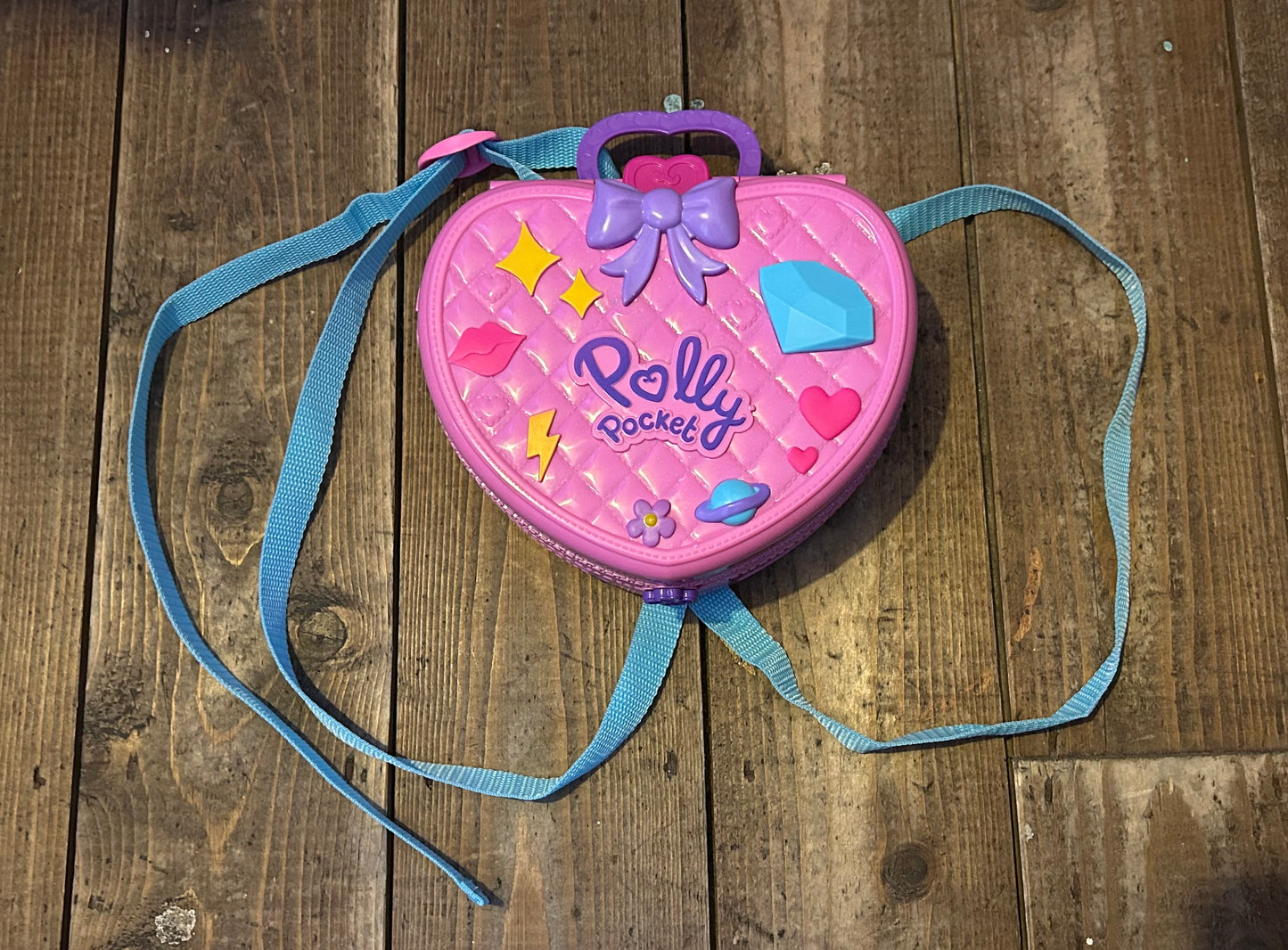 Pink heart backpack funfair
