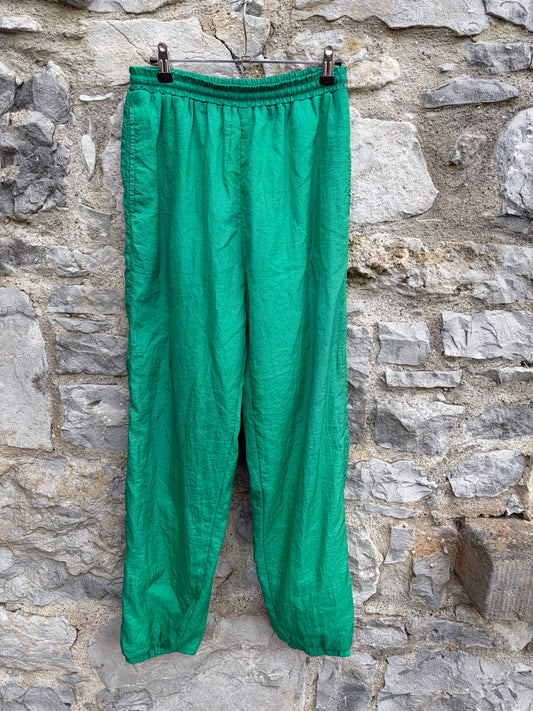 80s green shell track pants Small