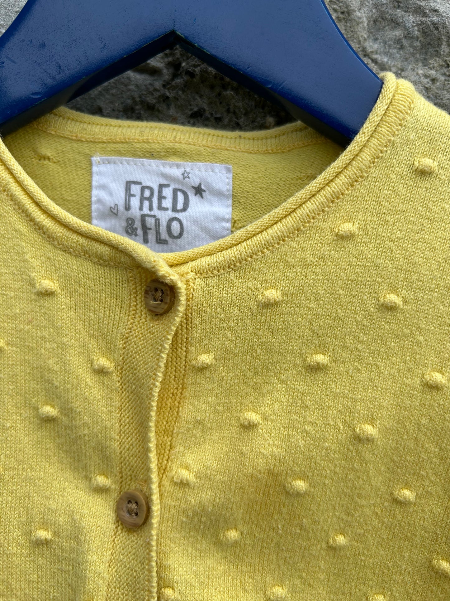 Spotty yellow cardigan 18-24m (86-92cm)