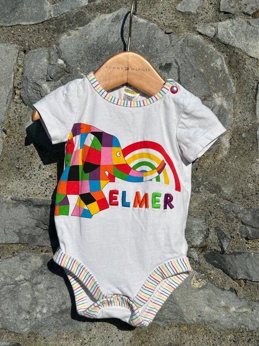 Elmer white vest  0-3m (56-62cm)