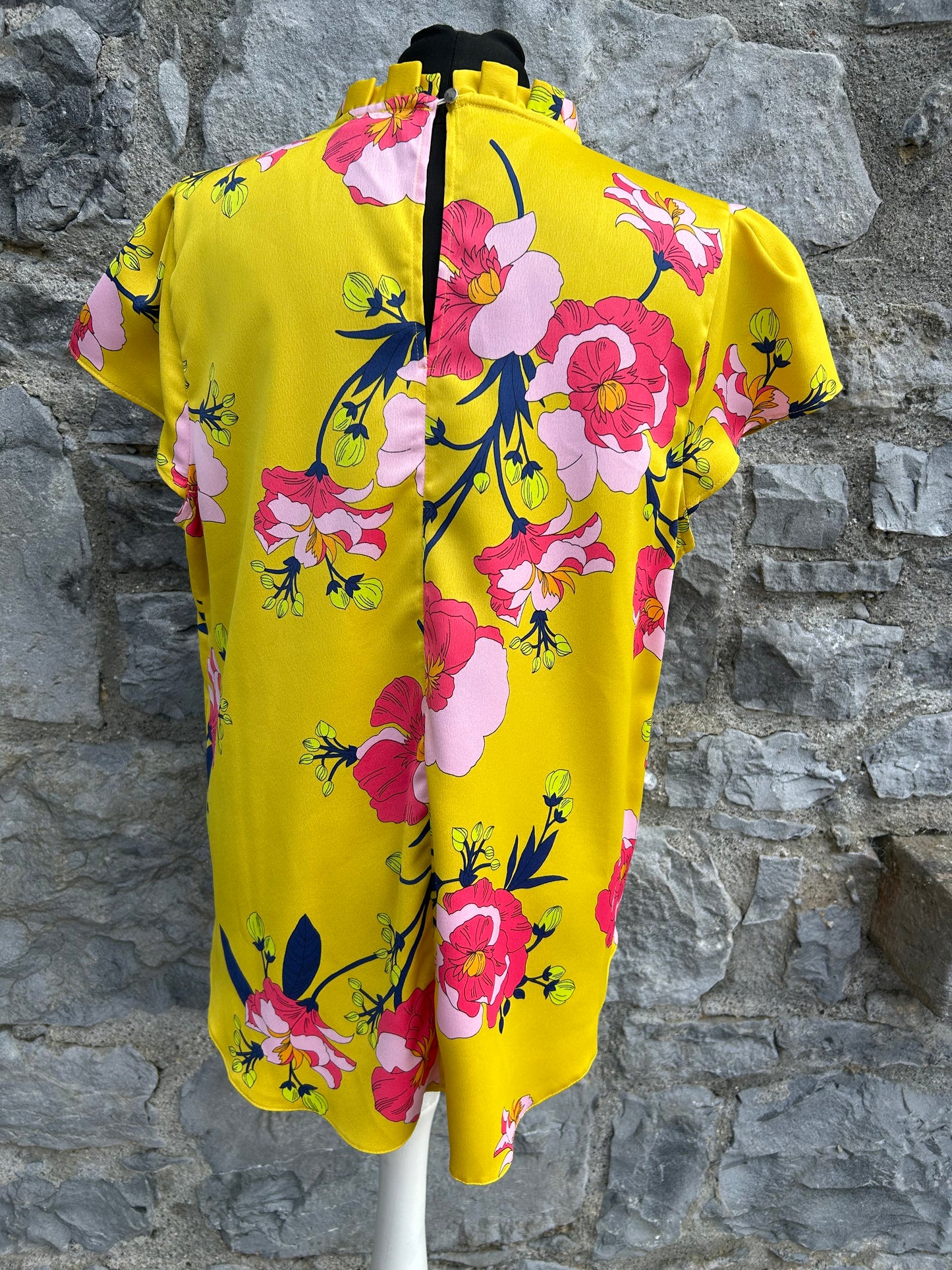 Yellow floral blouse  uk 14