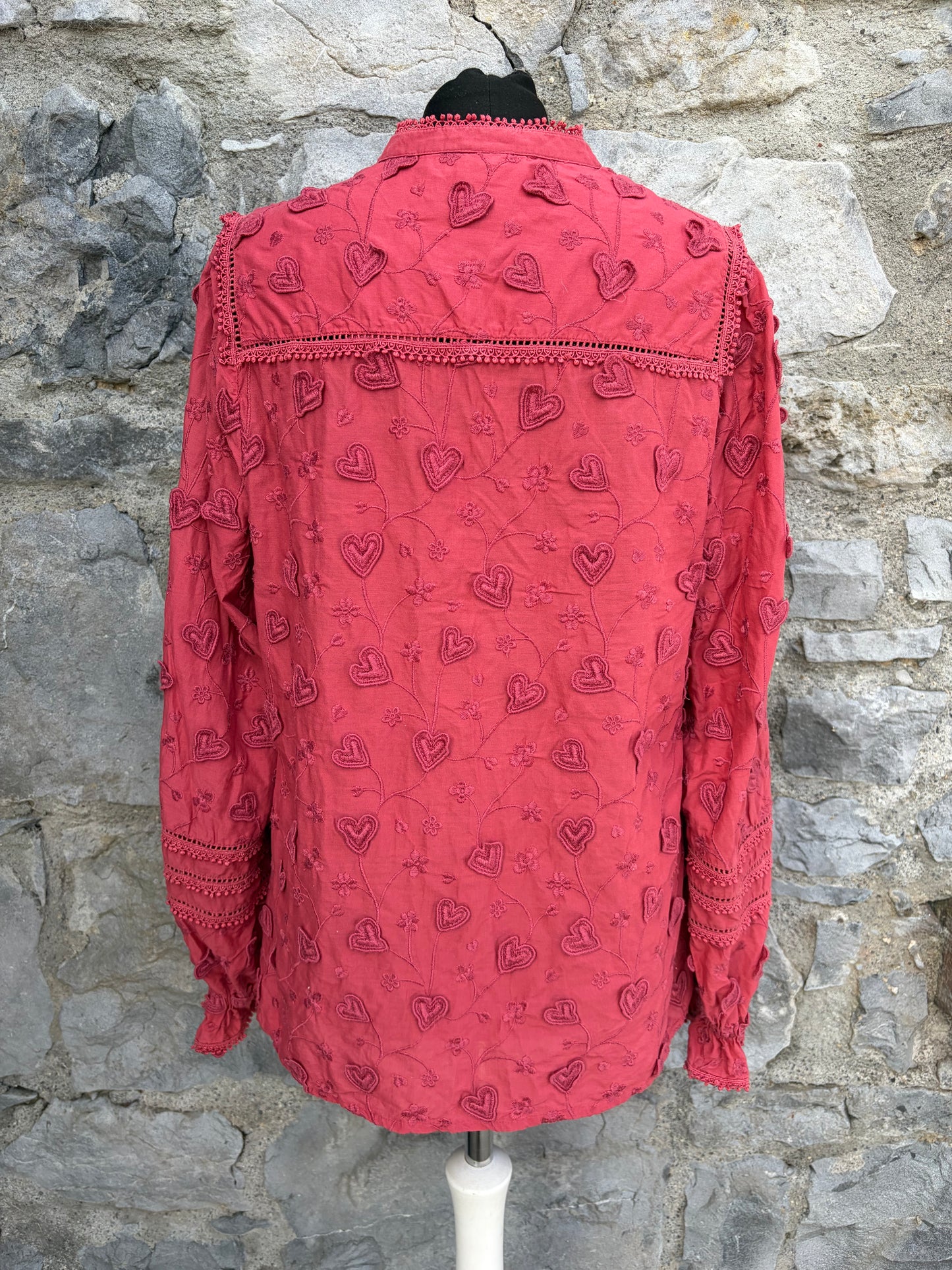 Hearts maroon blouse uk 12