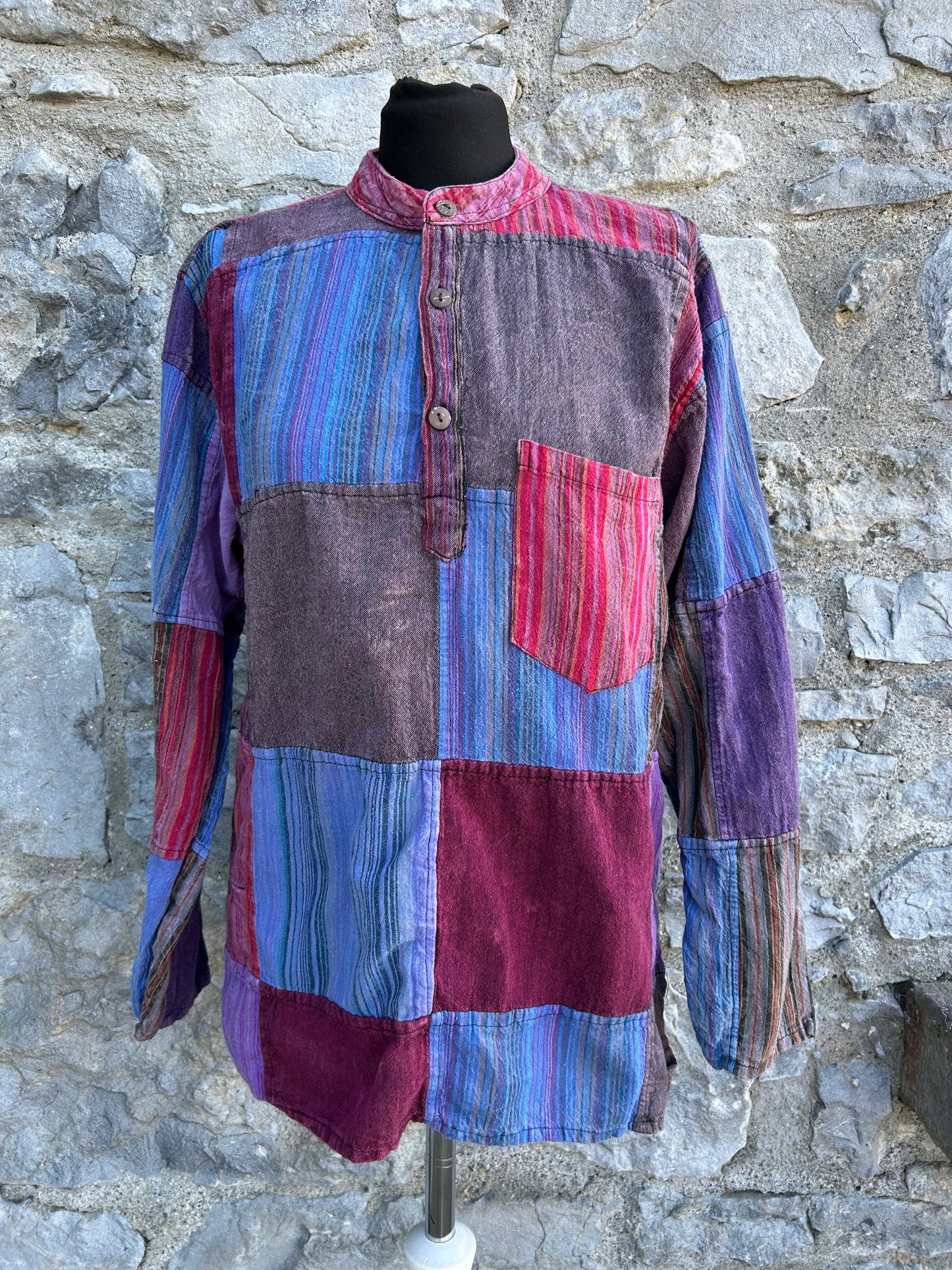 90s patchwork shirt uk 14