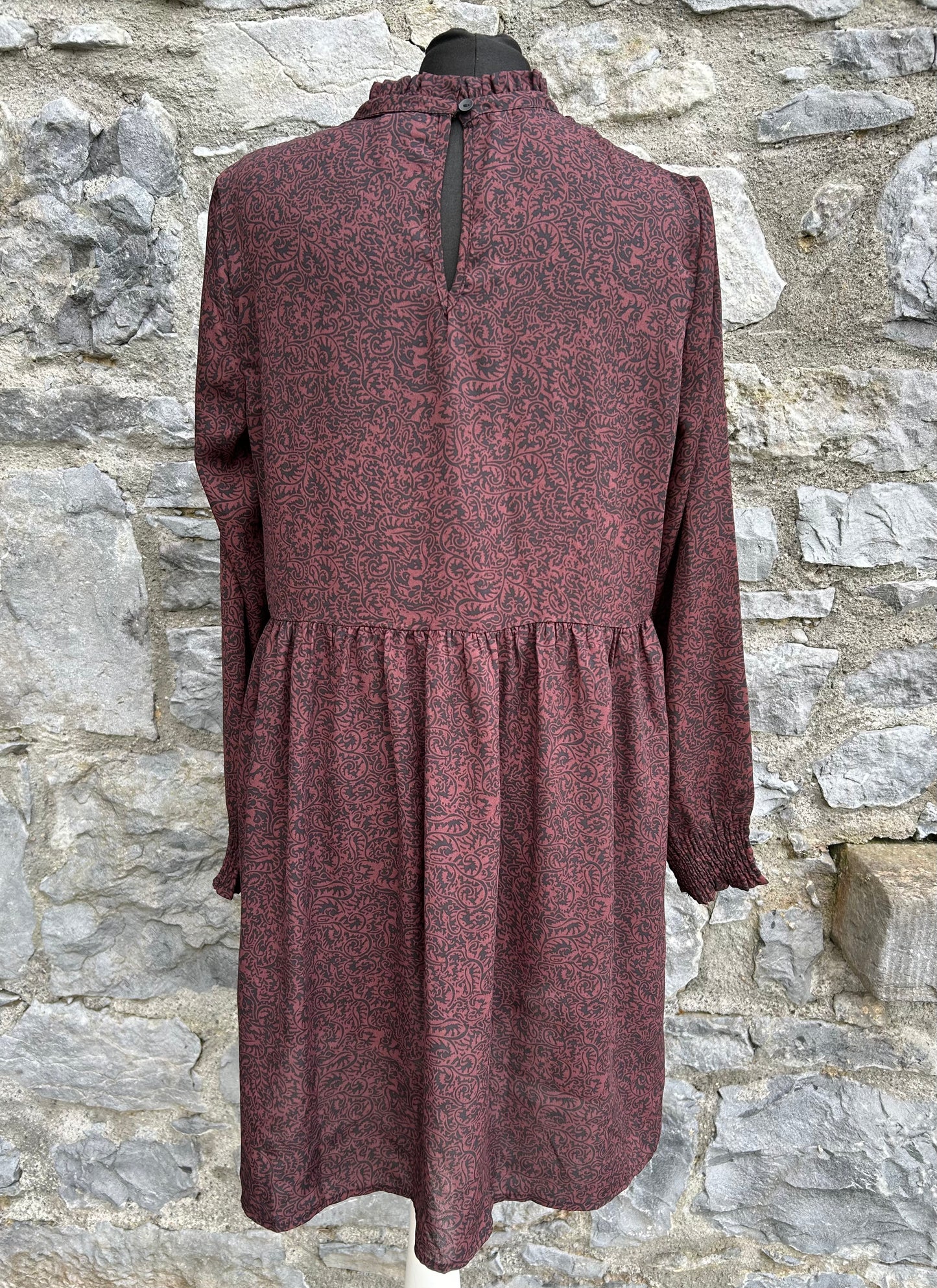 Maroon dress uk 10