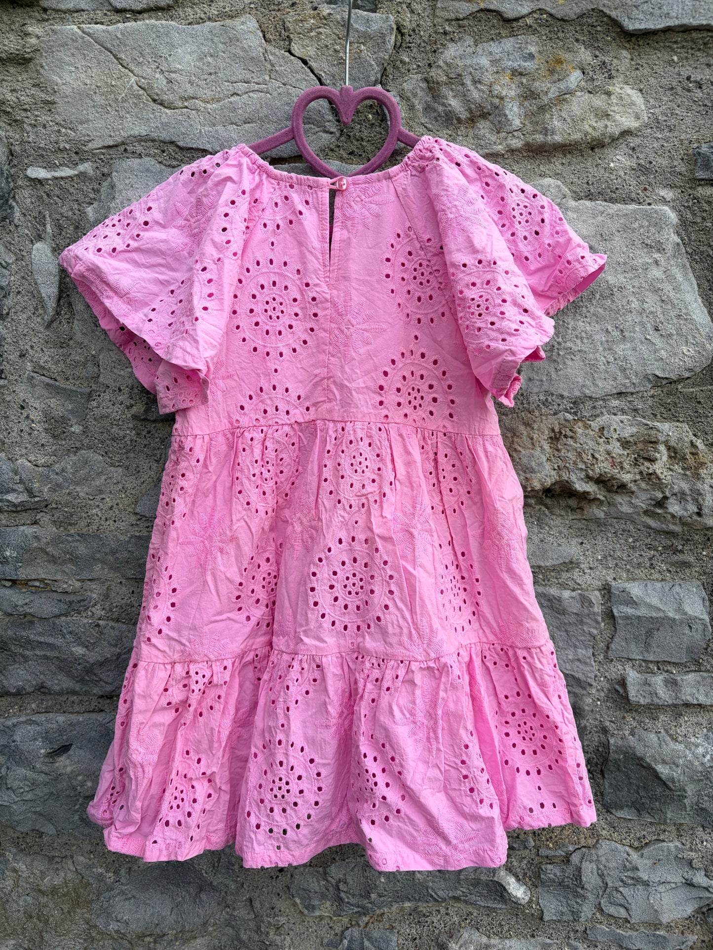 Pink broderie dress 3-4y (98-104cm)