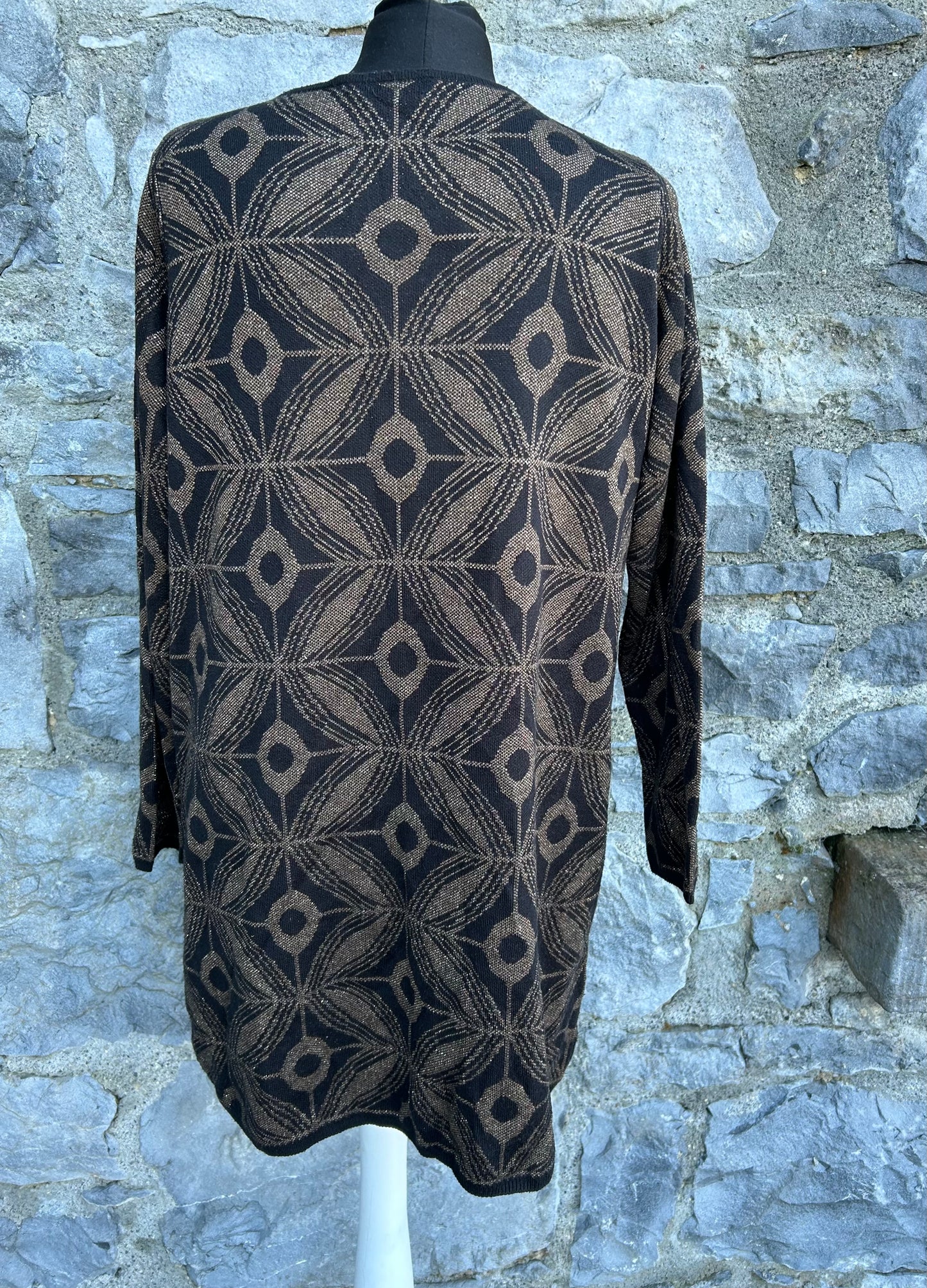 Brown sparkly geometric tunic uk 18