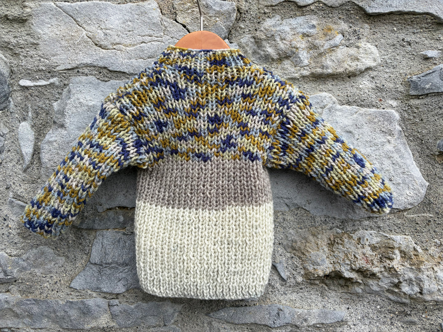 Melange&brown woolly cardigan  3m (62cm)