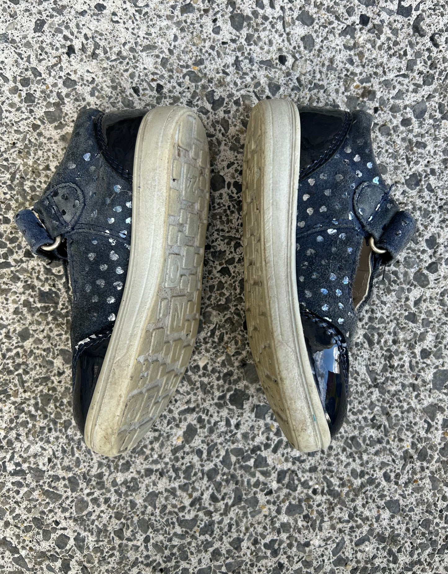 Charcoal spotty shoes  uk 7 (eu 24)